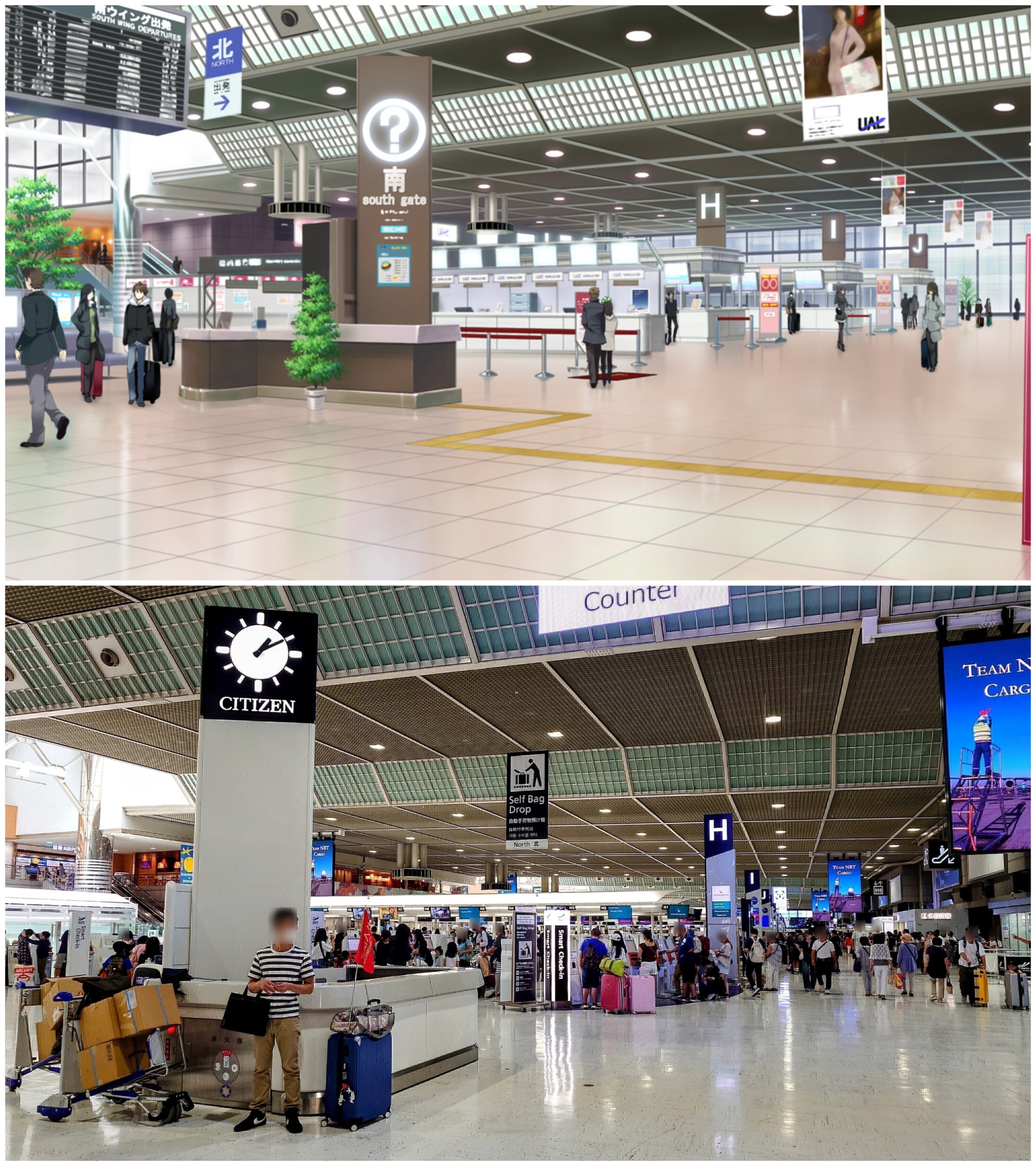 成田空港 チェックインカウンター